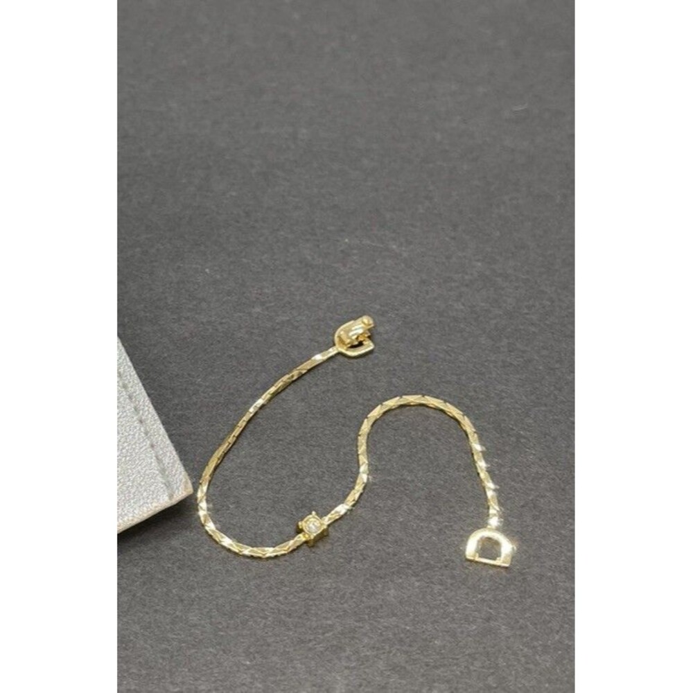 Christian Dior Gold Tone Rhinestone Bracelet Vintage Luxury Designer Jewelry